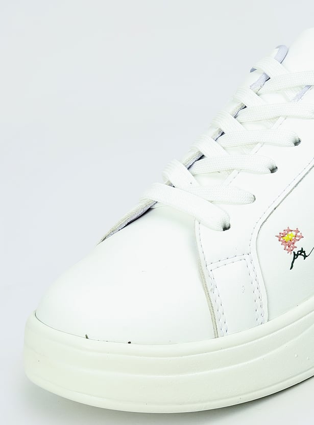 Women Embroidered Sneakers with Stylish Design and Long Lasting Durability