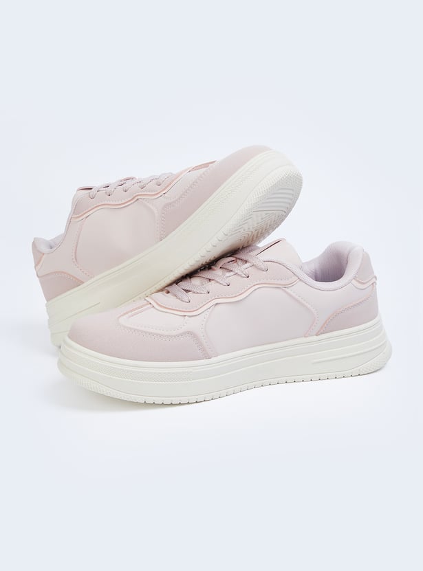 Streetwear Style Women’s Colorblock Sneakers in Multi-Color