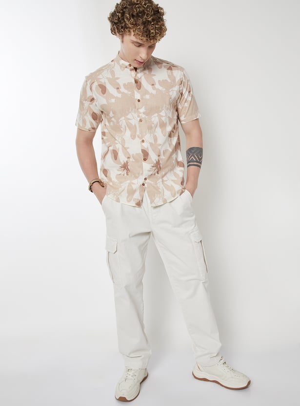 Men’s Slim Fit Ethnic Shirt with Stylish Printed Design for Casual and Festive Wear