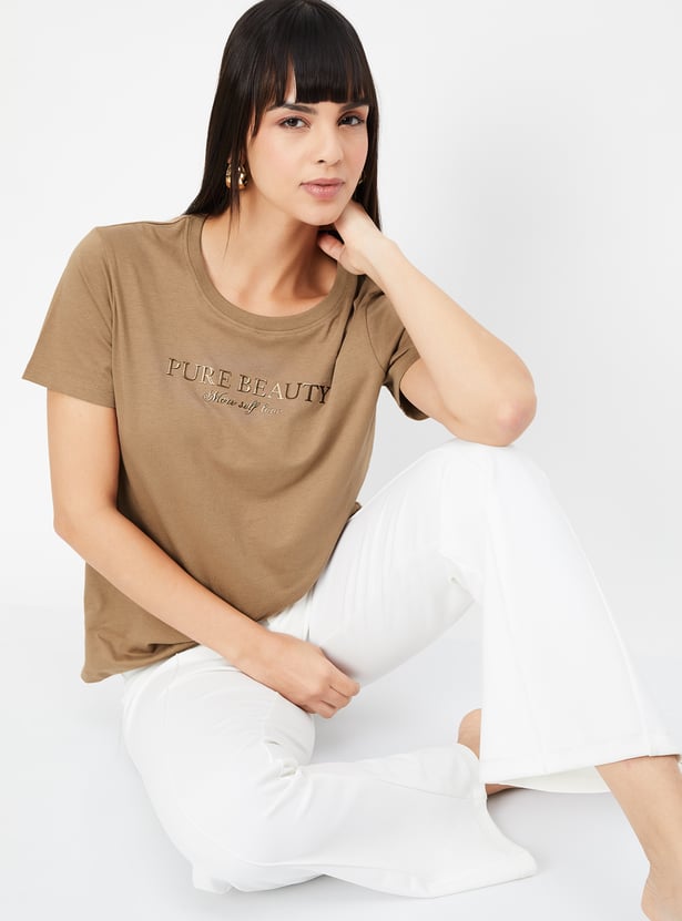 Women’s Half Sleeve Printed T-Shirt with Vibrant Patterns