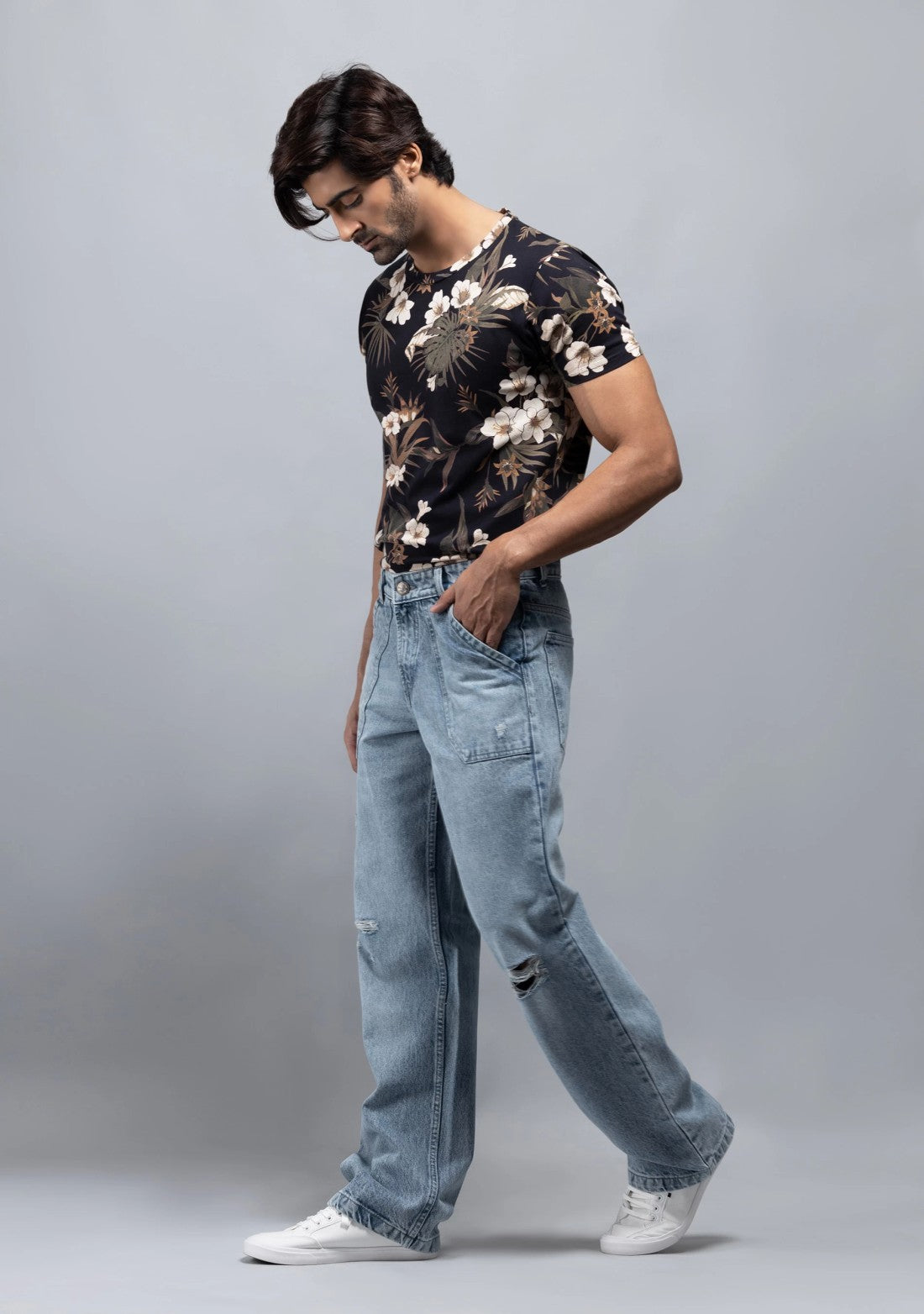 Wide Leg Cotton Jeans for Men Designed for Comfort and Street Style Outfits
