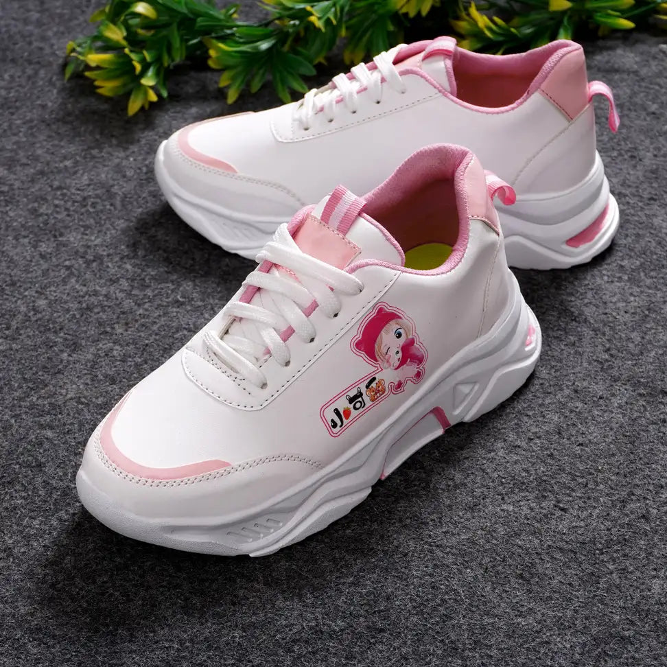 Lightweight White Women Sneakers with Ergonomic Fit and All Day Comfort
