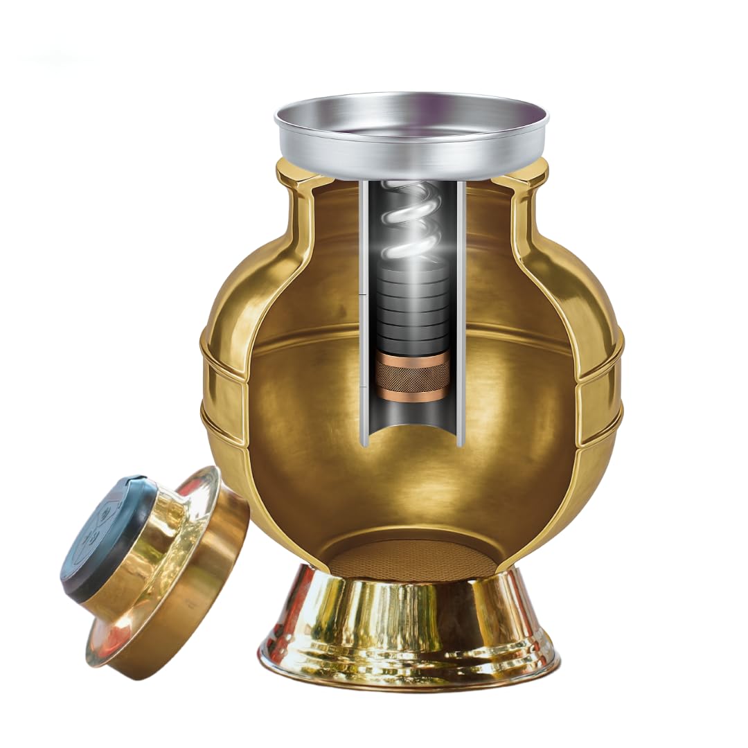 Gold Finish Cymatic Water Structuring Device with Gauss Magnetic Field and Sound Therapy