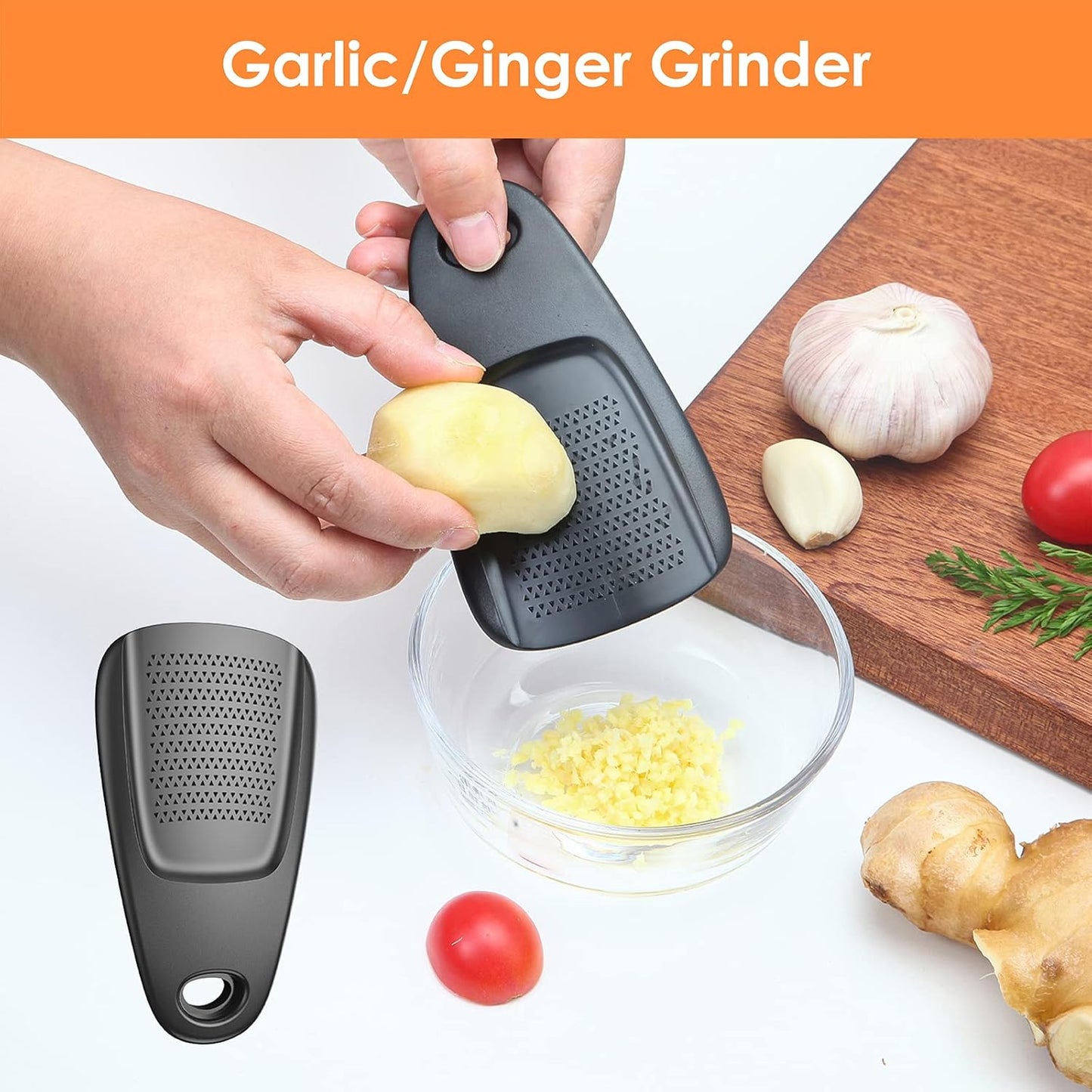 Complete 6 Piece Kitchen Gadget Set Cheese Grater Bottle Opener Peeler Pizza Cutter Garlic Ginger Grinder Herb Stripper Gift