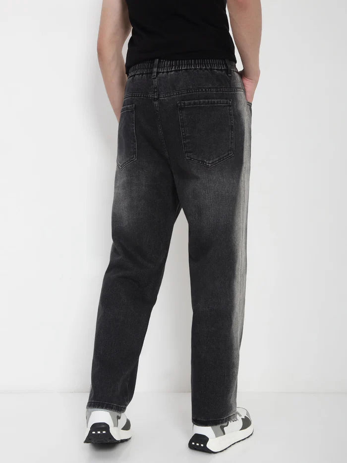Faded Grey Relaxed Fit Jeans for Men with Comfortable and Casual Style