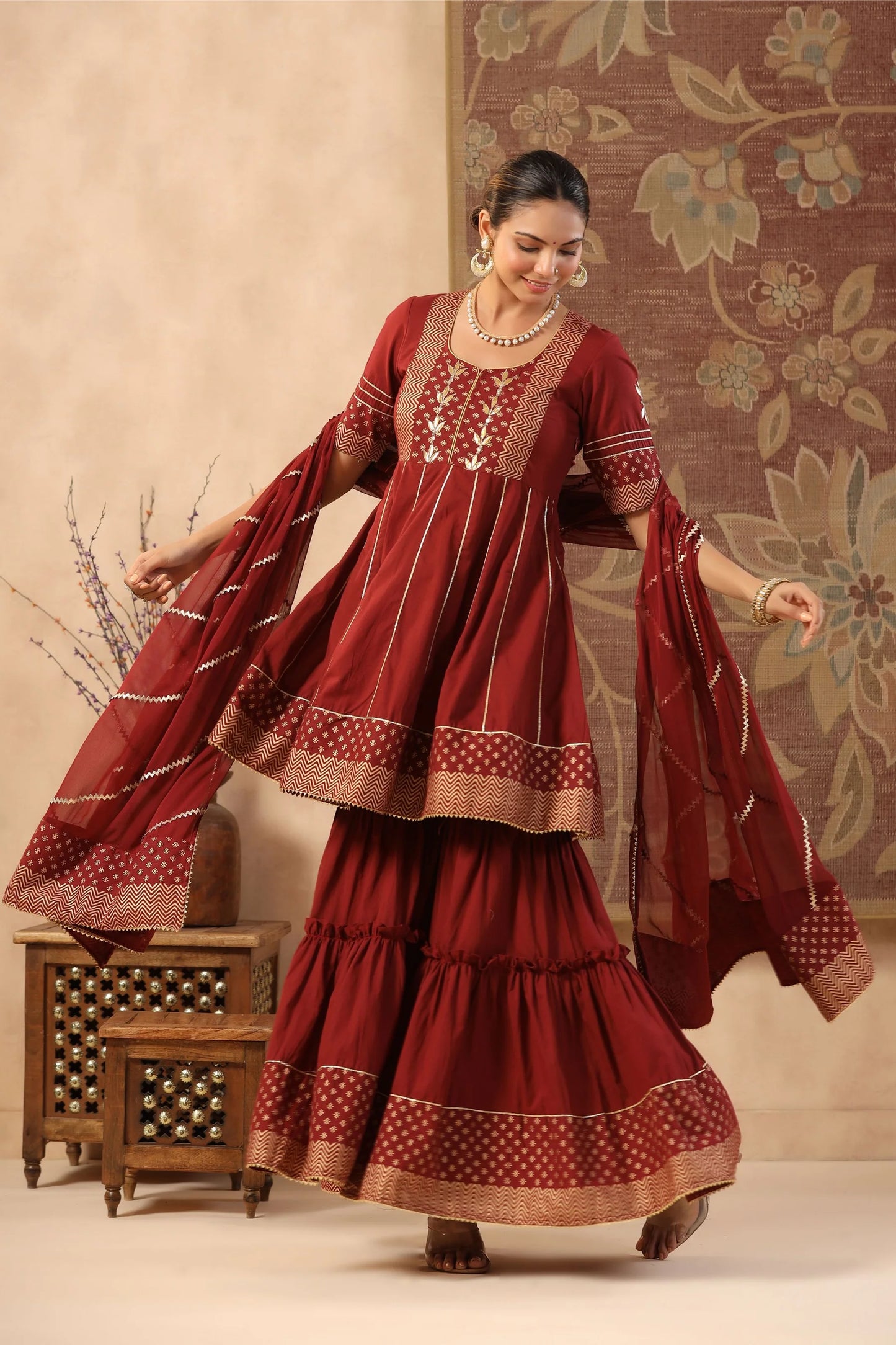 Radhika Kalidaar Sharara Set with Stylish Embroidery for Ethnic Occasions