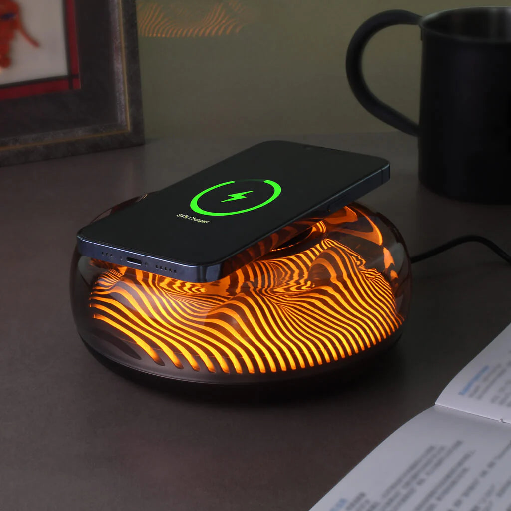 Wireless Charger with LED Night Light Perfect for Bedroom and Gifting