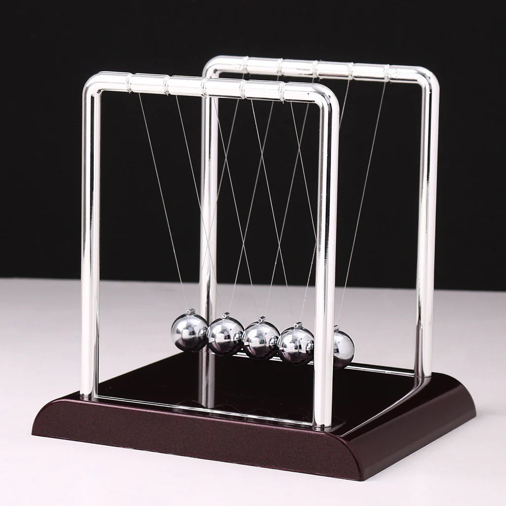 Swinging Ball Pendulum Cradle Executive Desk Ornament Stress Relief and Science Gadget
