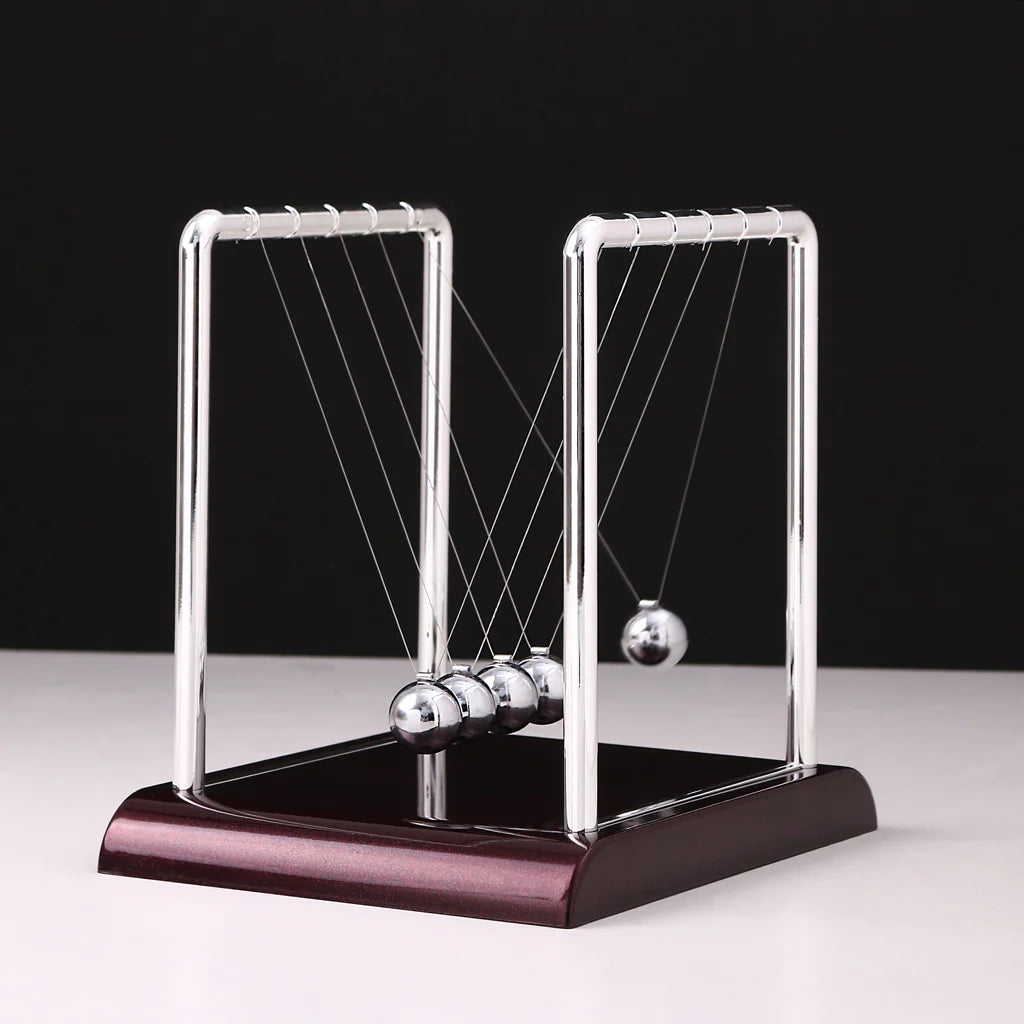 Swinging Ball Pendulum Cradle Executive Desk Ornament Stress Relief and Science Gadget