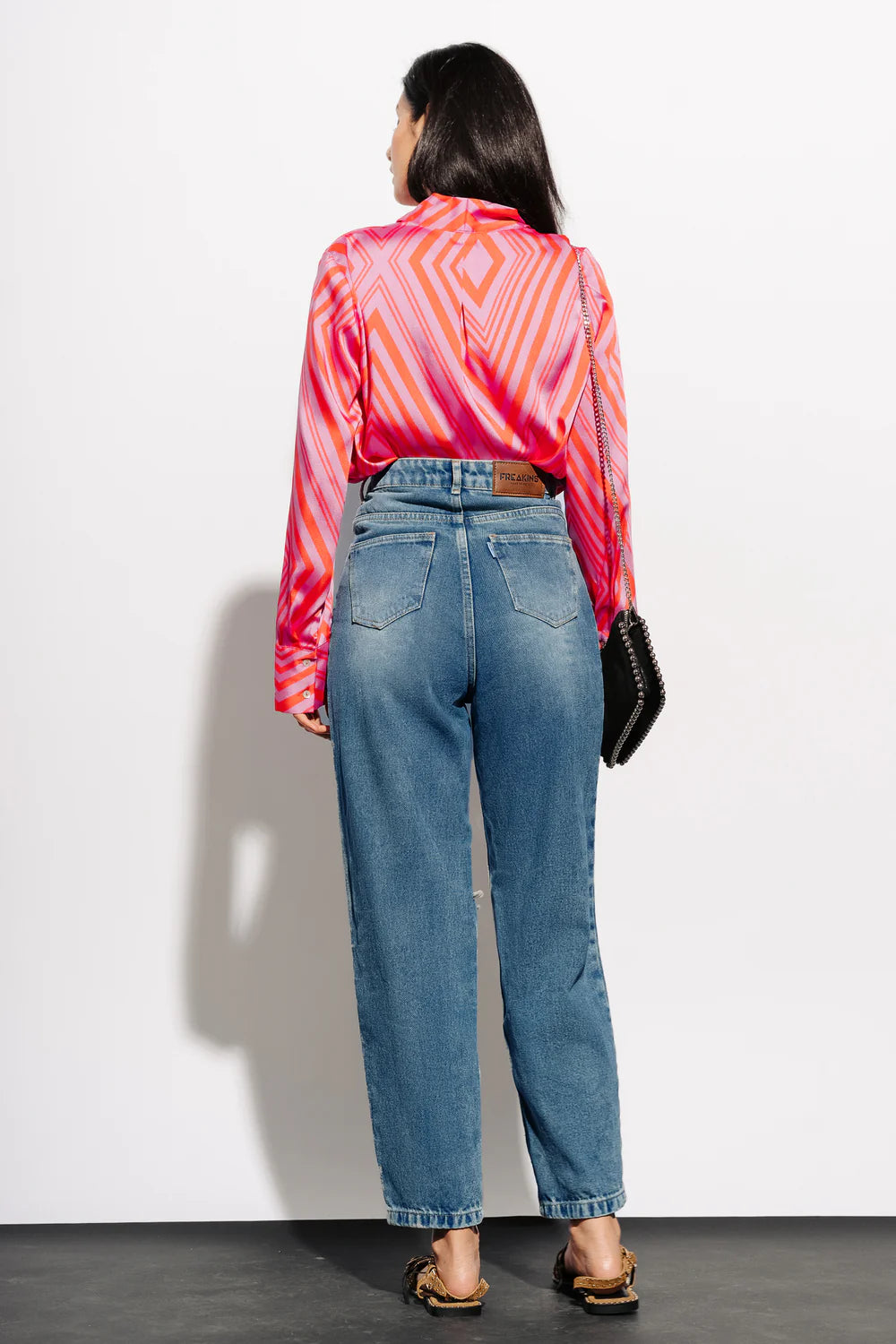 Modern Amber Distressed Womens Slouchy Jeans Trendy Loose Fit Fashion Denim Pants