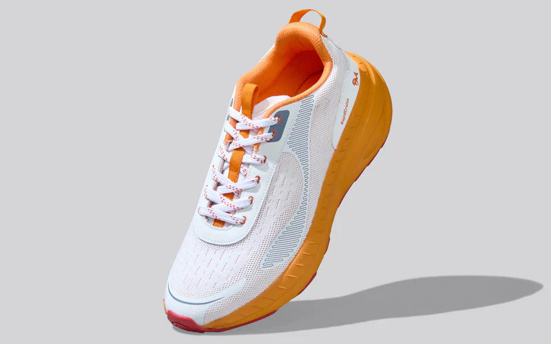 Classic Walk Prime Ivory Orange Sneakers with Durable Grip and Long Lasting Comfort