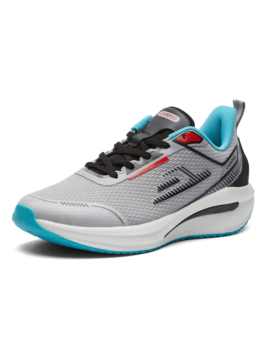 Grey Men’s Performance Running Sneakers with Air Cushion Technology for Smooth Ride