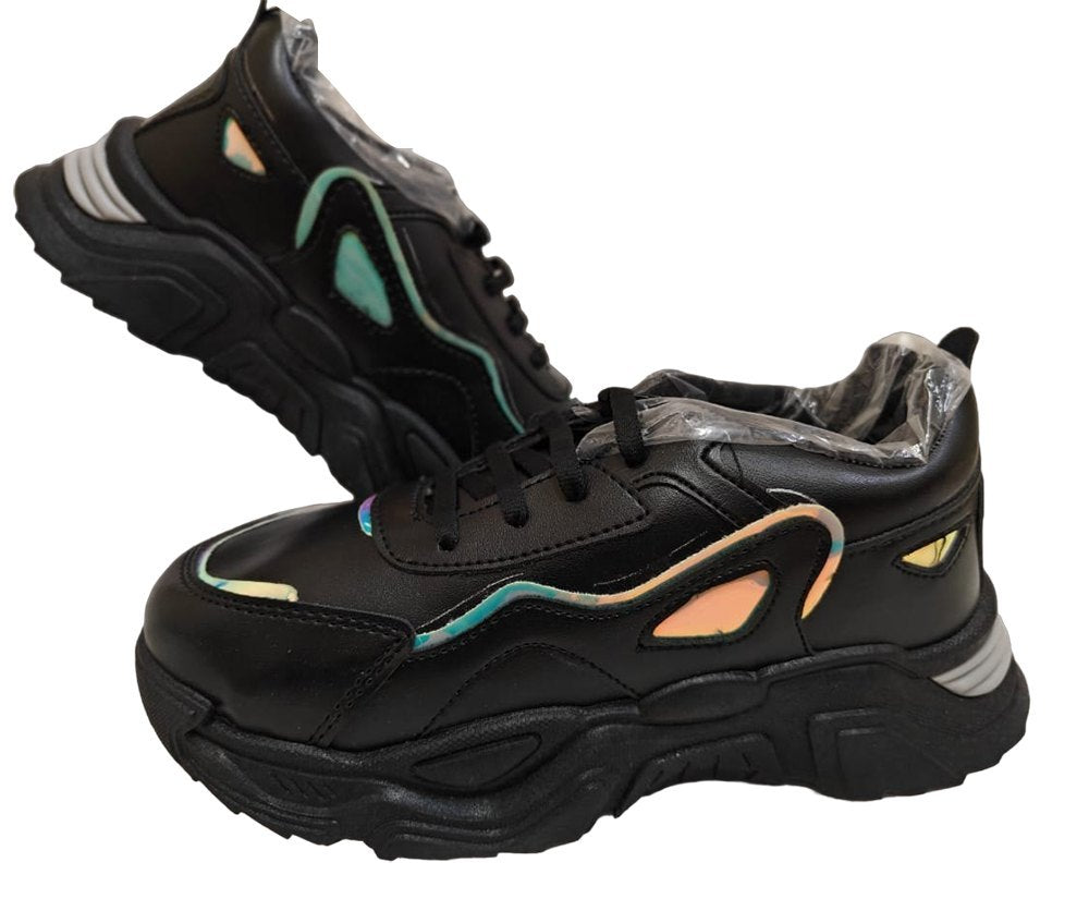 Comfortable Black Casual Shoes for Boys with Soft Insole and Shock Absorbing Sole