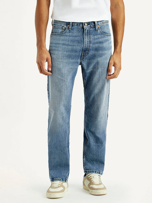 Relaxed Loose Fit Mid Rise Jeans for Men with Versatile Appeal
