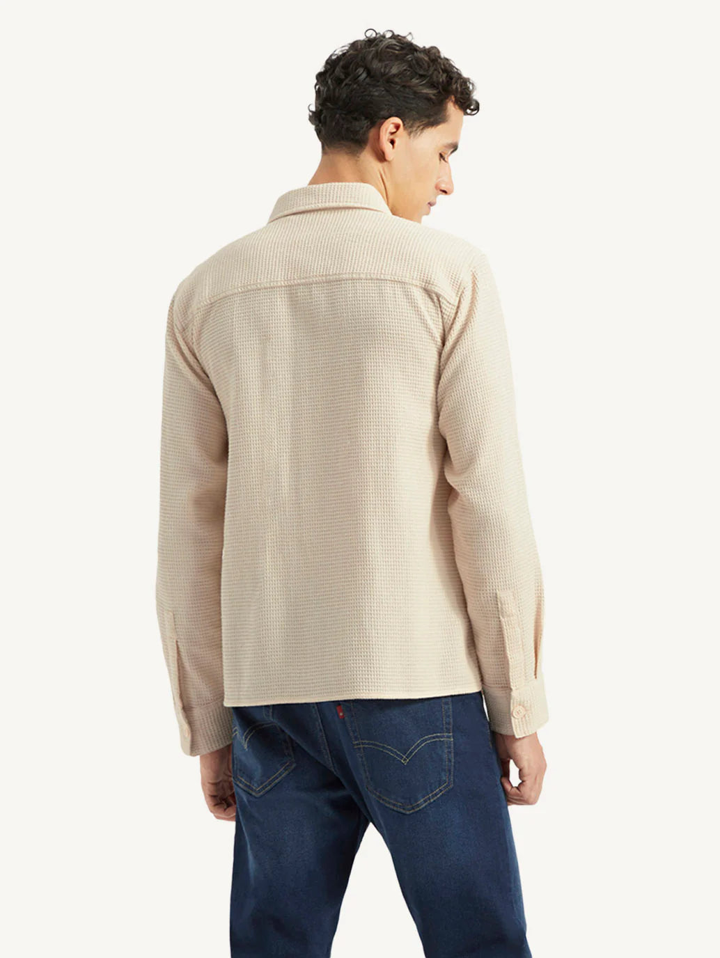 Classic Relaxed Fit Men’s Shirt Featuring Subtle Self Design Detailing