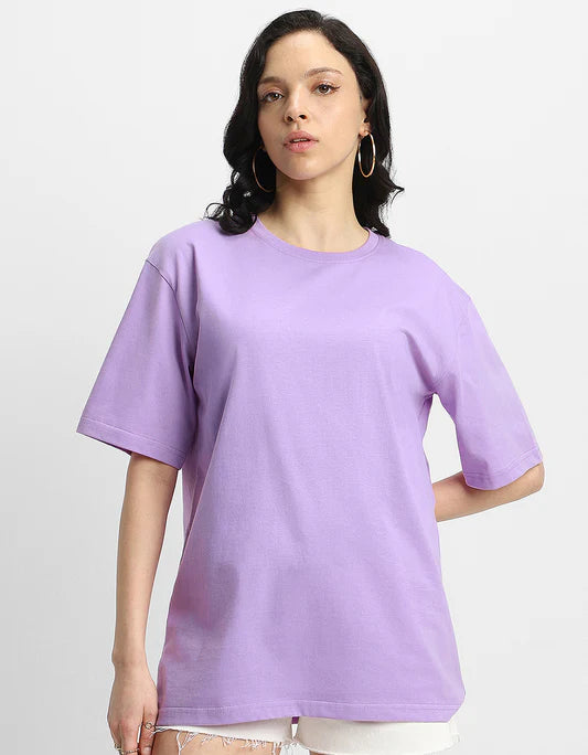 Relaxed Fit Women’s Lilac T-Shirt Featuring Inspirational Graphic