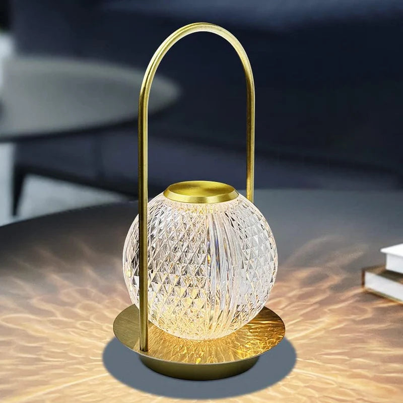 Compact Rechargeable LED Table Lamp Portable and Dimmable for Bedroom Desk and Study