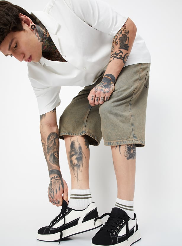 Men’s Modern Colourblocked Sneakers with Lightweight Comfort and Breathable Design
