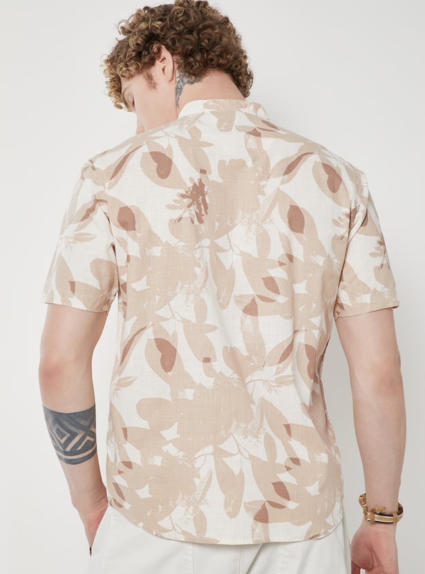 Men’s Slim Fit Ethnic Shirt with Stylish Printed Design for Casual and Festive Wear