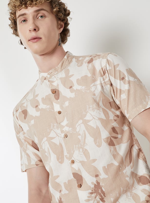 Men’s Slim Fit Ethnic Shirt with Stylish Printed Design for Casual and Festive Wear