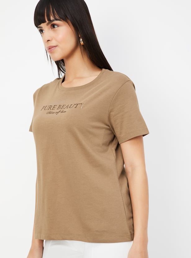 Women’s Half Sleeve Printed T-Shirt with Vibrant Patterns