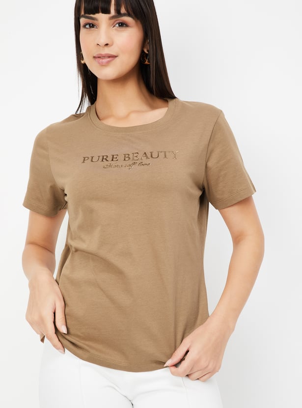 Women’s Half Sleeve Printed T-Shirt with Vibrant Patterns