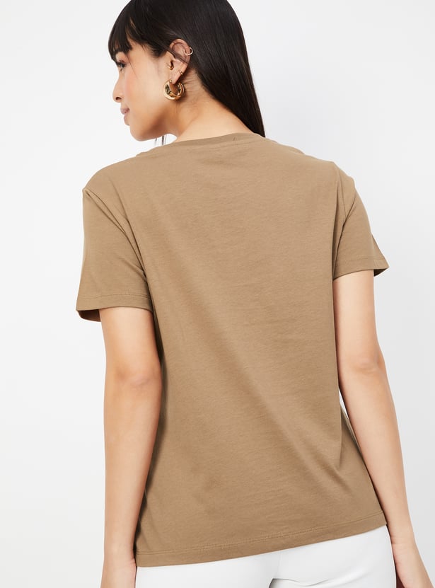 Women’s Half Sleeve Printed T-Shirt with Vibrant Patterns