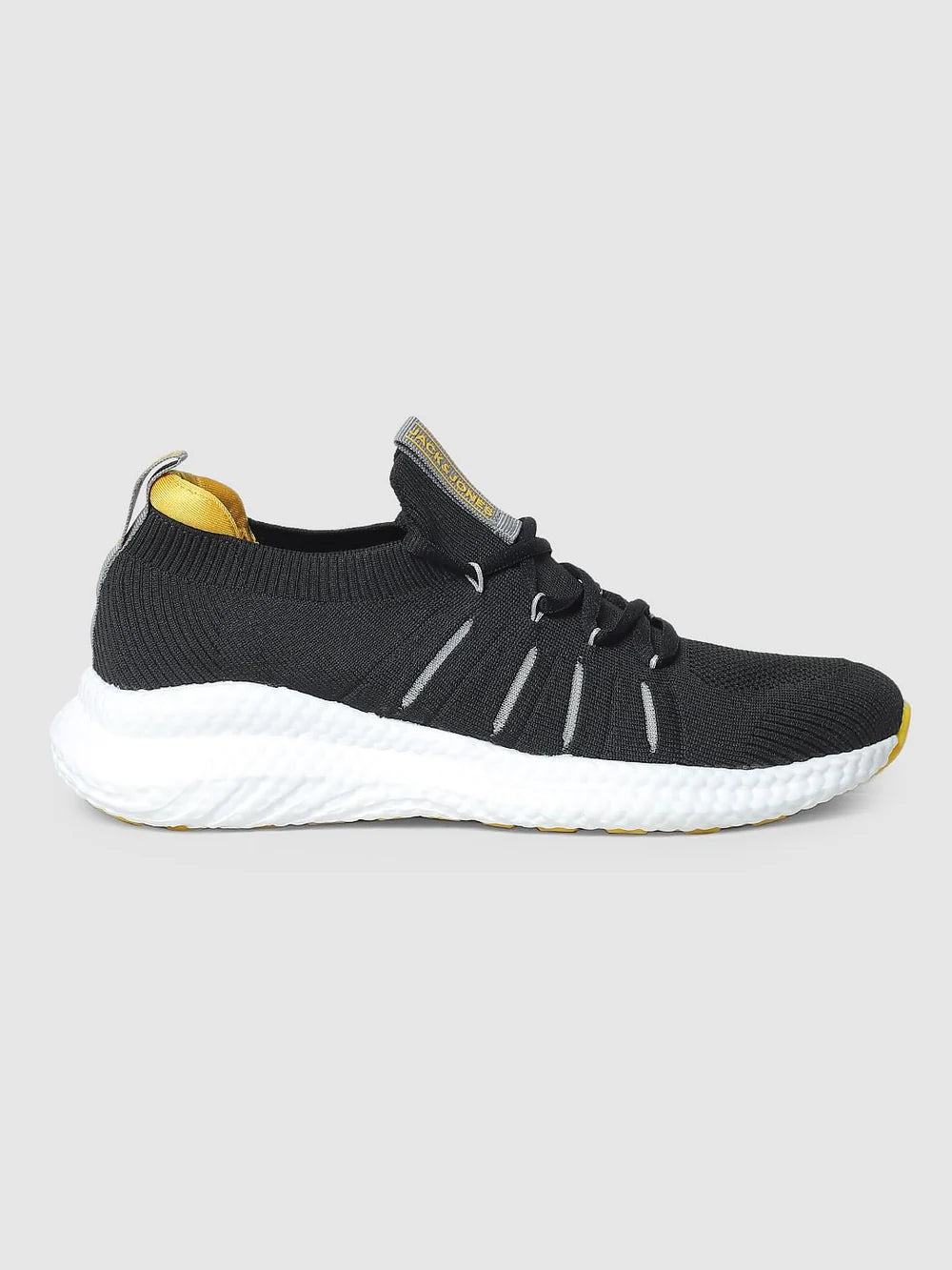 Black Slip On Athletic Sneakers with Shock Absorbing Sole and Lightweight Build