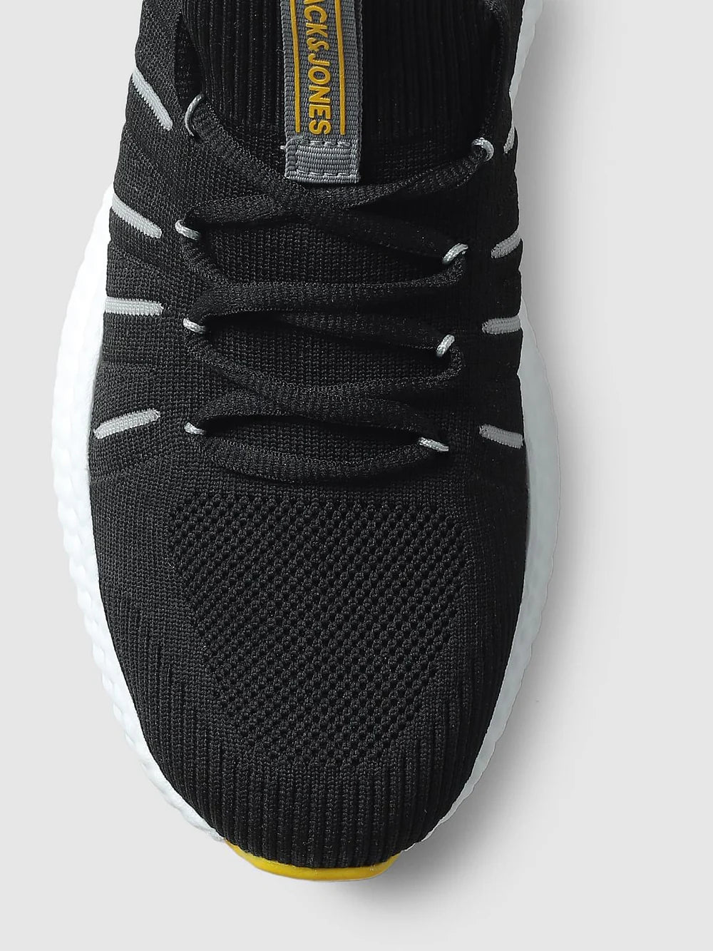 Black Slip On Athletic Sneakers with Shock Absorbing Sole and Lightweight Build
