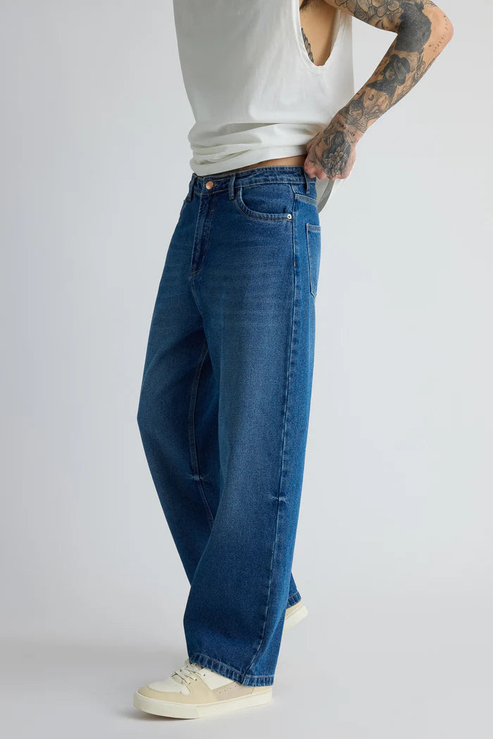 Prism Blue Straight Fit Jeans for Men with Classic and Comfortable Design