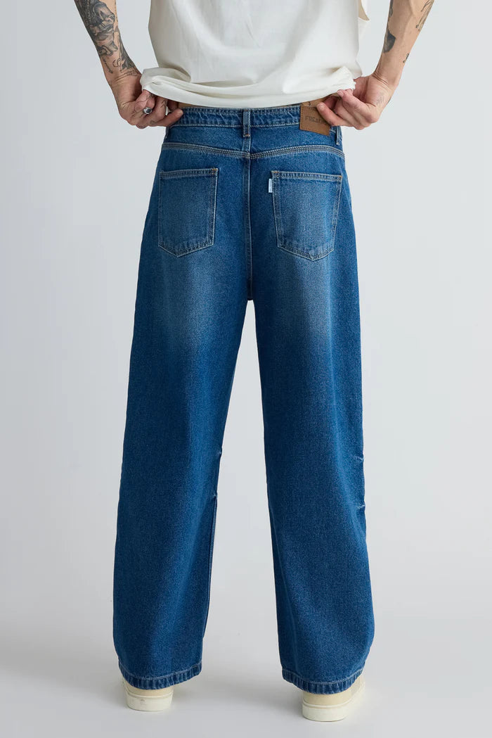 Prism Blue Straight Fit Jeans for Men with Classic and Comfortable Design