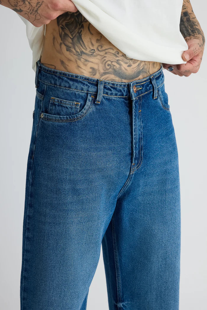 Prism Blue Straight Fit Jeans for Men with Classic and Comfortable Design