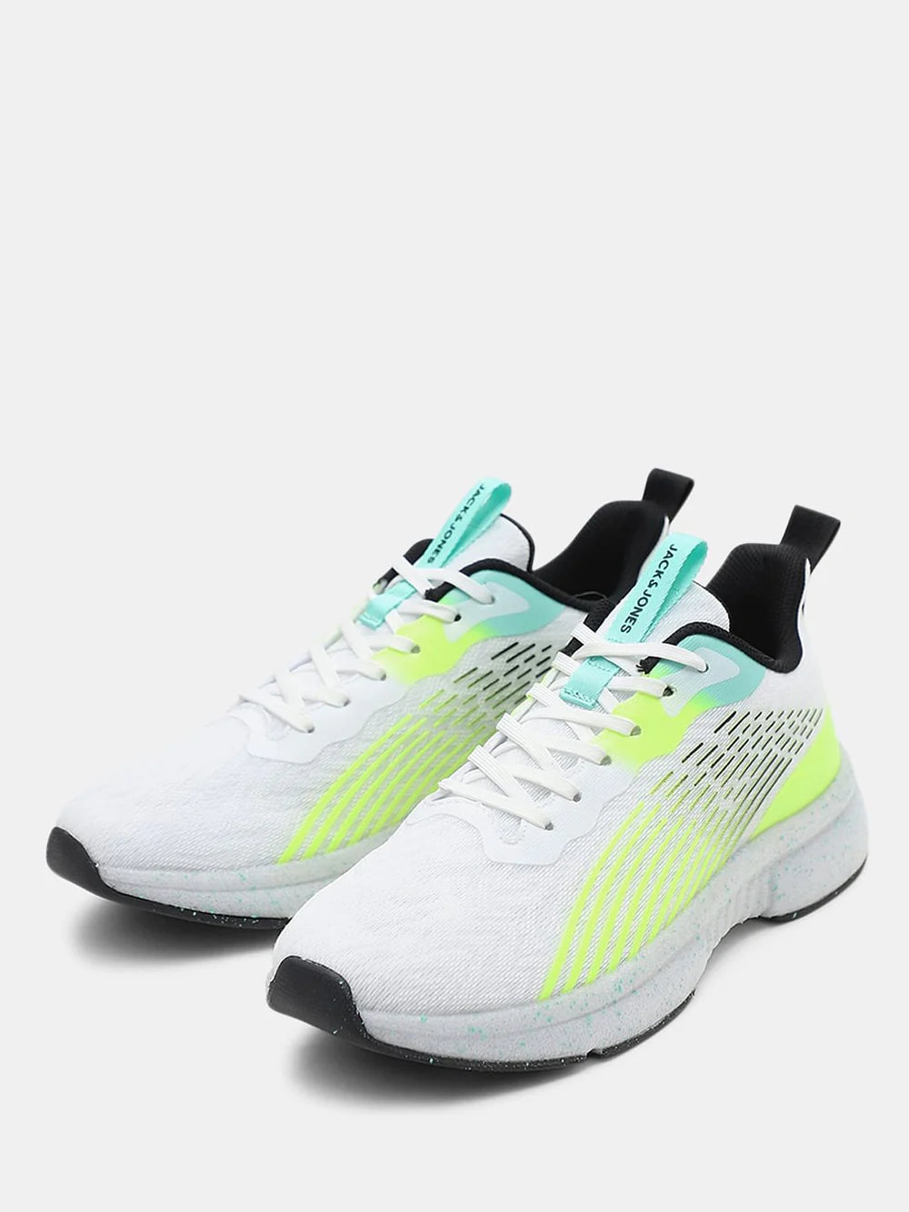 White Mesh Sneakers with Abstract Pattern for Streetwear and Everyday Comfort