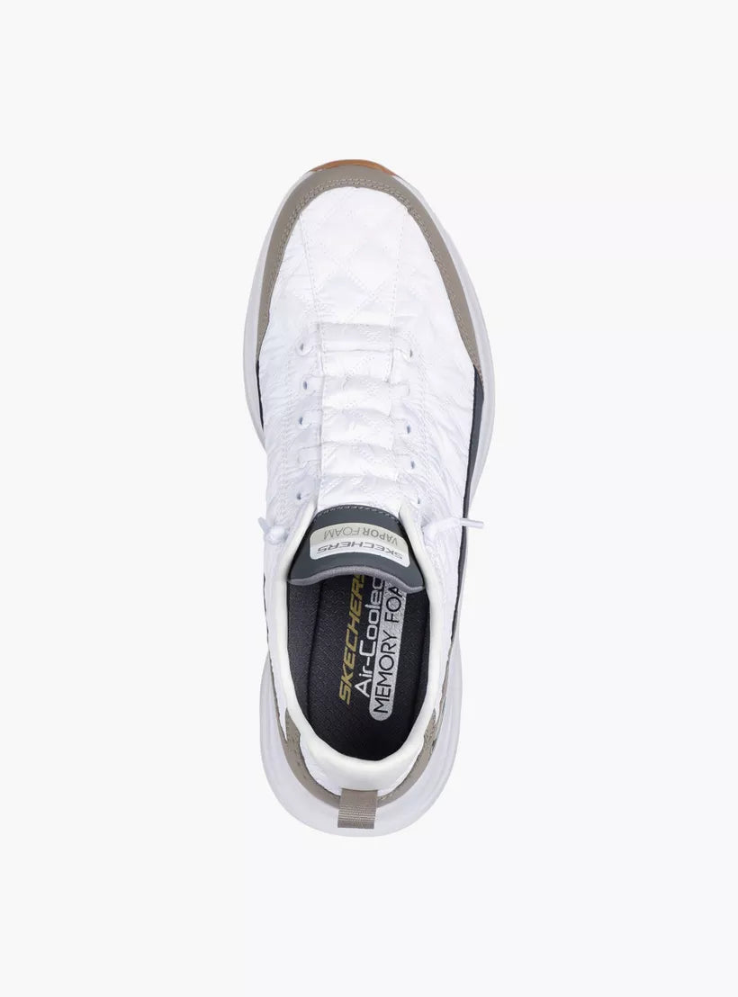 Fashionable Skechers Men Lace Up Athletic Shoes with Breathable Fabric and Supportive Fit