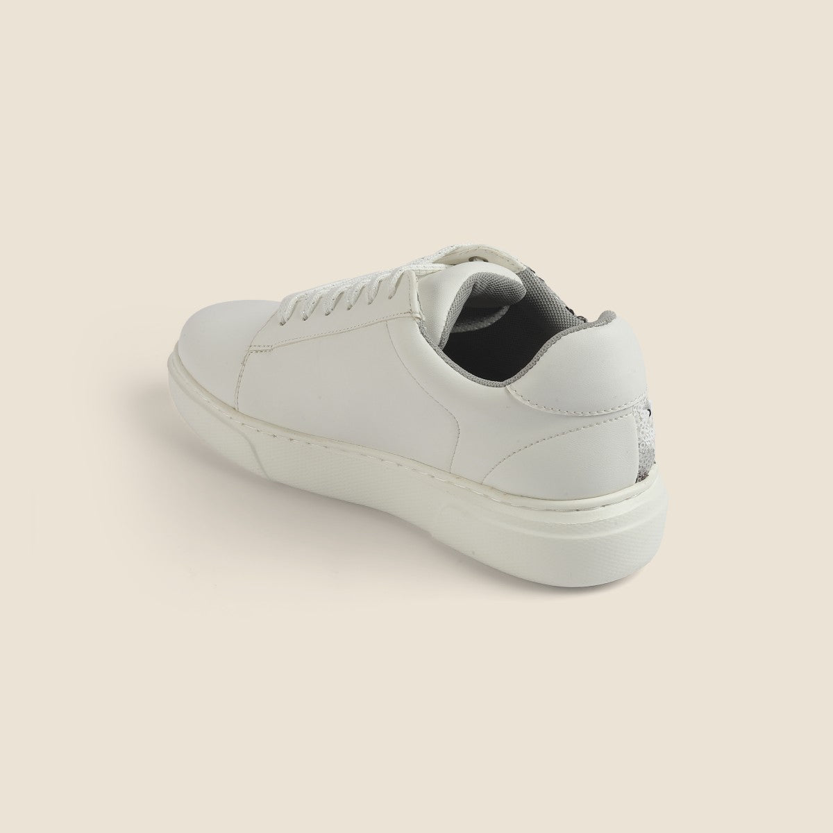 Stylish Women Silver Casual Shoes with Breathable Upper and Cushioned Sole