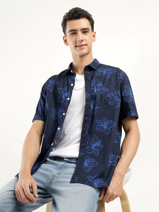 Men’s Slim Fit Printed Shirt with Soft Fabric, Tailored Fit, and Contemporary Design