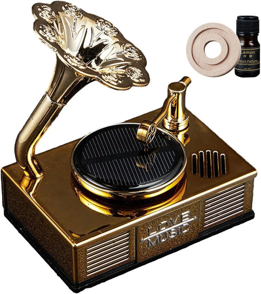 Phonograph-Inspired Vintage Car Air Freshener Retro Dashboard Decor with Pleasant Fragrance