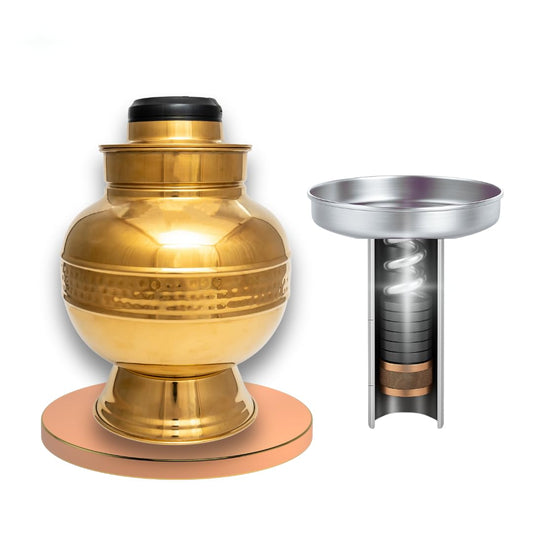 Gold Finish Cymatic Water Structuring Device with Gauss Magnetic Field and Sound Therapy