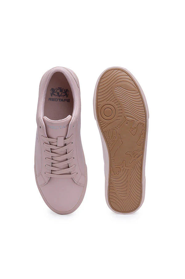 Trendy Women Baby Pink Sneakers with Slip Resistant Sole and Flexible Comfort