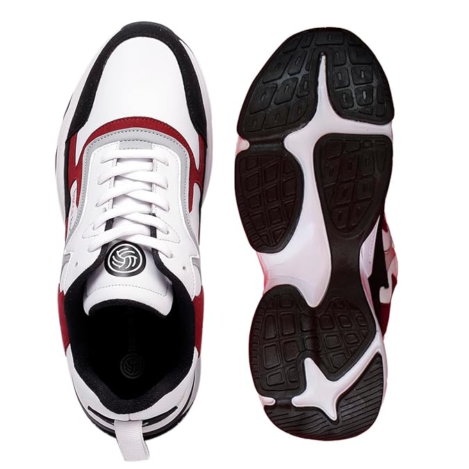 Trendy Men’s Lace Up Running Sneakers with Modern Design and Flexible Grip Support