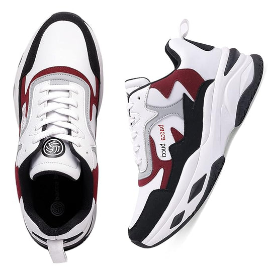Trendy Men’s Lace Up Running Sneakers with Modern Design and Flexible Grip Support