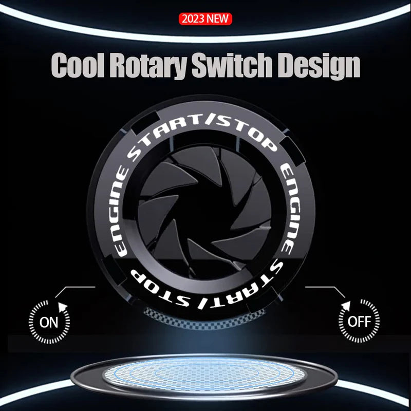 Universal Engine Start/Stop Button Cover for Cars and Motorcycles with Durable Zinc Alloy Ring