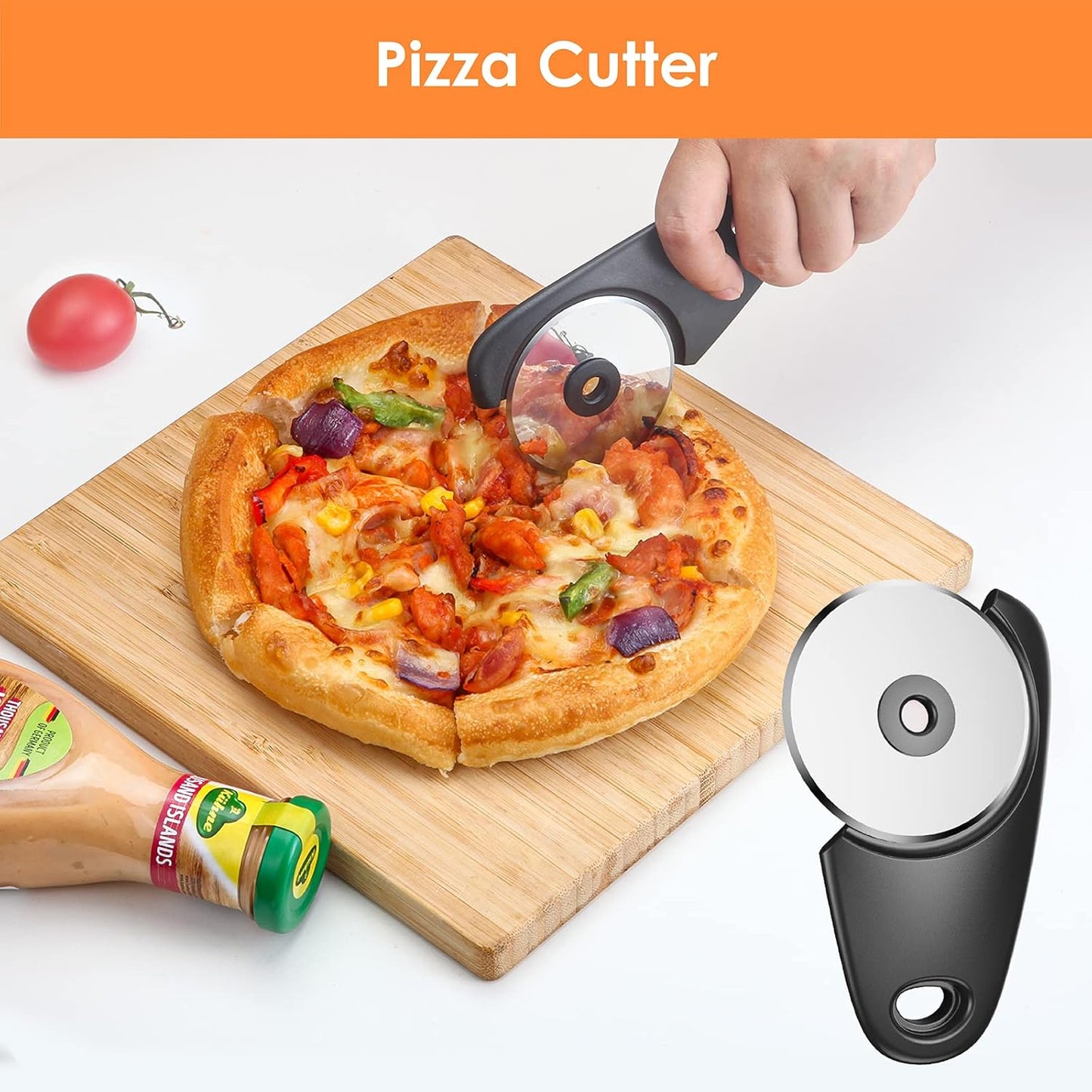 Complete 6 Piece Kitchen Gadget Set Cheese Grater Bottle Opener Peeler Pizza Cutter Garlic Ginger Grinder Herb Stripper Gift