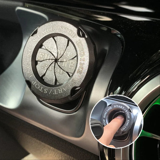 Universal Engine Start/Stop Button Cover for Cars and Motorcycles with Durable Zinc Alloy Ring