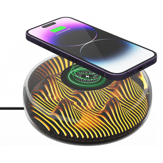 Wireless Charger with LED Night Light Perfect for Bedroom and Gifting