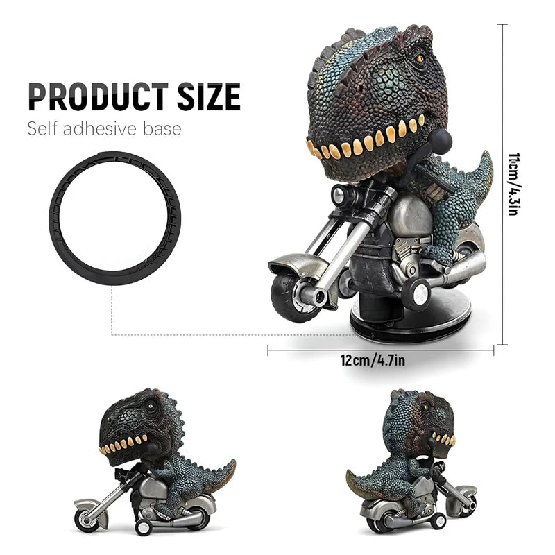 Car Dashboard Dinosaur Motorcycle Collectible Creative Interior Decoration Gift for Fans
