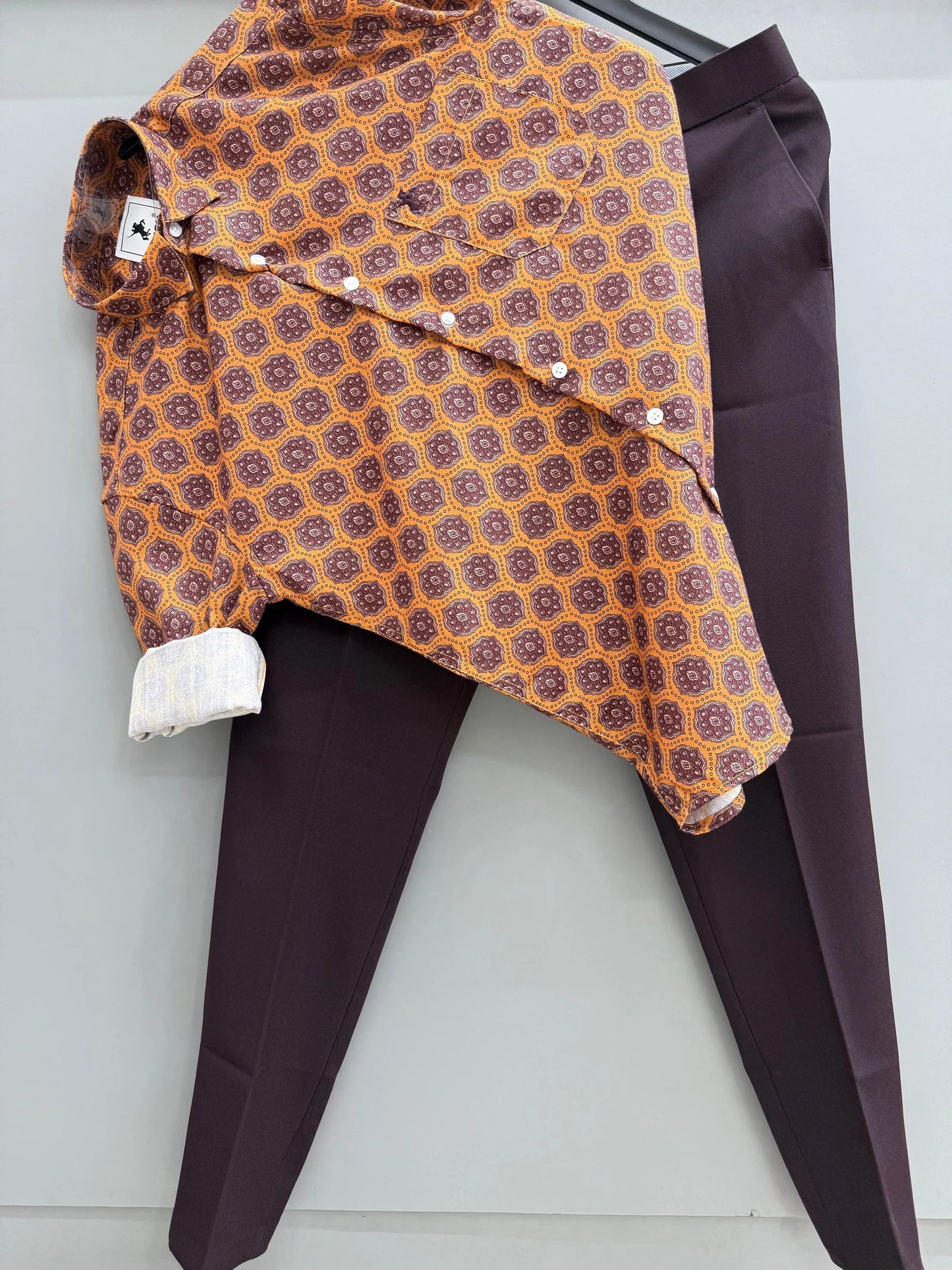 Lightweight Printed Shirt with Matching Pant for Men with Relaxed Fit