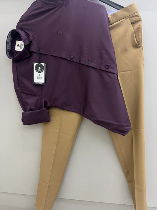 Designer Partywear Shirt with Regular Fit Formal Pant for Cocktail Nights