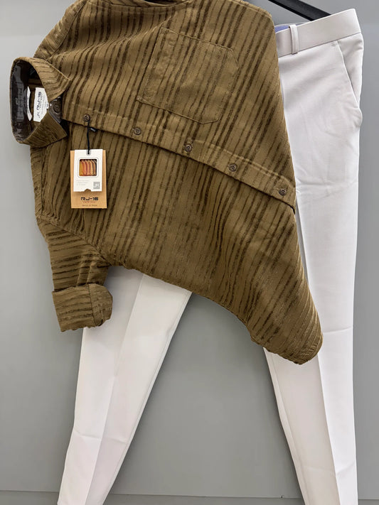 Lightweight Cotton Oxford Shirt with Matching Formal Pant for Everyday Wear