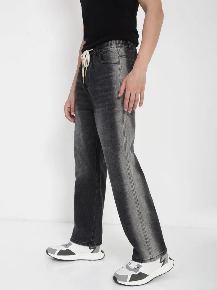 Faded Grey Relaxed Fit Jeans for Men with Comfortable and Casual Style